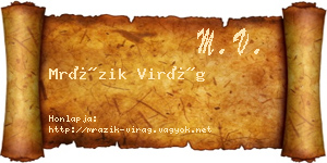 Mrázik Virág névjegykártya