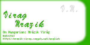 virag mrazik business card